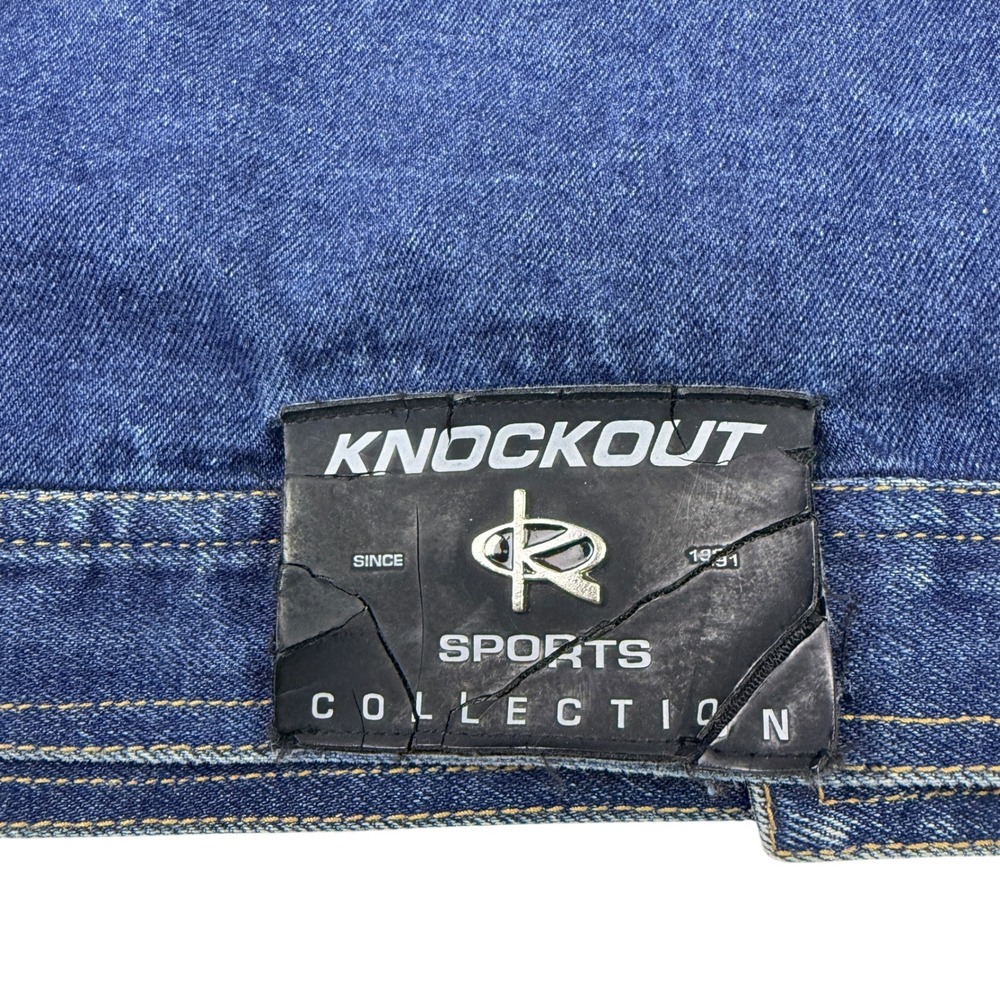 Knockout Sportswear‎ Vintage Denim Jacket Blue 5XL Style 1020 Mens Big and Tall - Picture 5 of 8